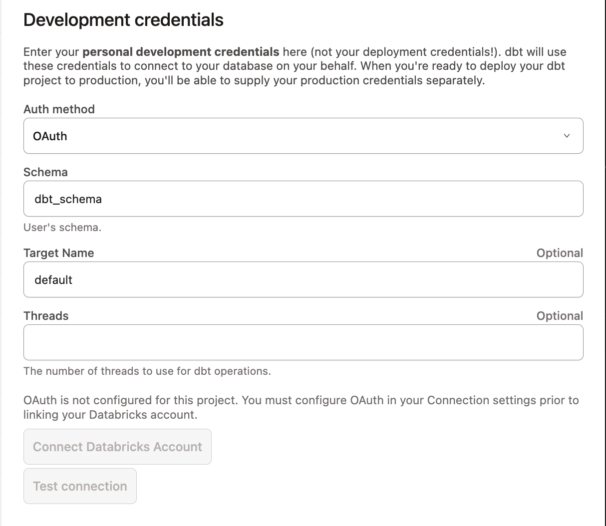 Connecting to Databricks from an IDE user profile